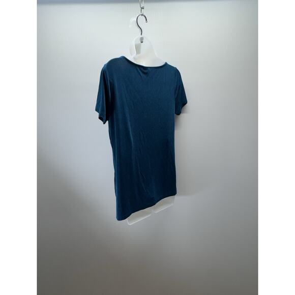 Travelers By Chicos Tunic Top Womens Short Sleeve Asymmetrical Green M (1) - Picture 2 of 7